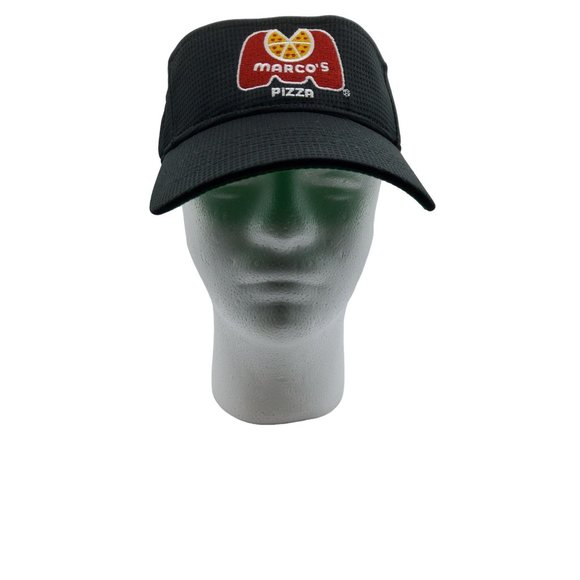 Marcos Pizza Crew Visor OSFM Adj  Hood & Loop Closure Black - Picture 1 of 5